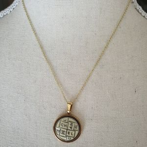 Upcycled Authentic Chanel Button Pendant Necklace